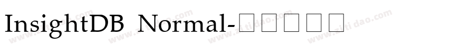 InsightDB Normal字体转换